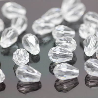 U Pick Spalva 5 * 7 mm 70 vnt briaunoti ašarų karoliukai Austrijos krištoliniai karoliukai vandens lašų karoliukai laisvi tarpiniai karoliukai, skirti papuošalų gamybai "pasidaryk pats"