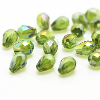 U Pick Spalva 5 * 7 mm 70 vnt briaunoti ašarų karoliukai Austrijos krištoliniai karoliukai vandens lašų karoliukai laisvi tarpiniai karoliukai, skirti papuošalų gamybai "pasidaryk pats"