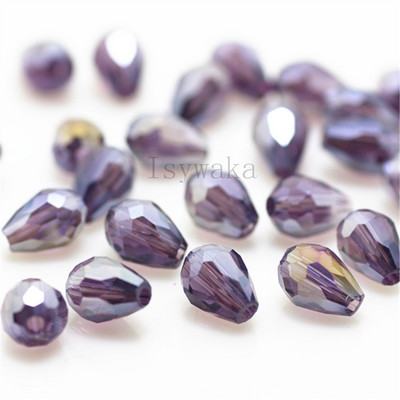 U Pick Spalva 5 * 7 mm 70 vnt briaunoti ašarų karoliukai Austrijos krištoliniai karoliukai vandens lašų karoliukai laisvi tarpiniai karoliukai, skirti papuošalų gamybai "pasidaryk pats"