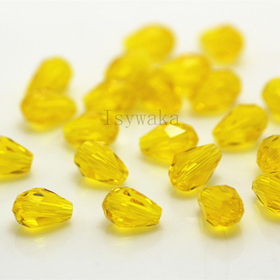 U Pick Spalva 5 * 7 mm 70 vnt briaunoti ašarų karoliukai Austrijos krištoliniai karoliukai vandens lašų karoliukai laisvi tarpiniai karoliukai, skirti papuošalų gamybai "pasidaryk pats"