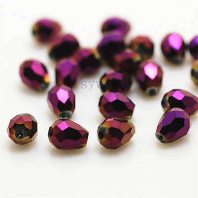 U Pick Spalva 5 * 7 mm 70 vnt briaunoti ašarų karoliukai Austrijos krištoliniai karoliukai vandens lašų karoliukai laisvi tarpiniai karoliukai, skirti papuošalų gamybai "pasidaryk pats"