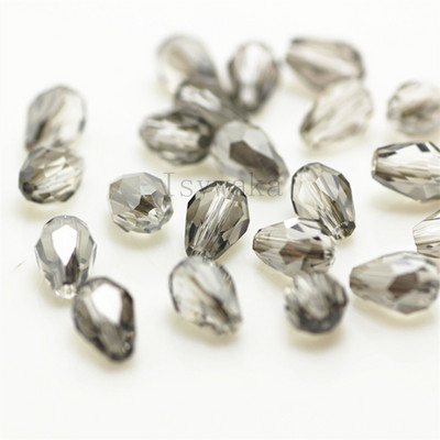 U Pick Spalva 5 * 7 mm 70 vnt briaunoti ašarų karoliukai Austrijos krištoliniai karoliukai vandens lašų karoliukai laisvi tarpiniai karoliukai, skirti papuošalų gamybai "pasidaryk pats"