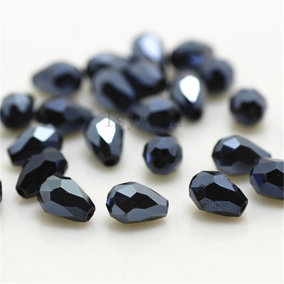 U Pick Spalva 5 * 7 mm 70 vnt briaunoti ašarų karoliukai Austrijos krištoliniai karoliukai vandens lašų karoliukai laisvi tarpiniai karoliukai, skirti papuošalų gamybai "pasidaryk pats"