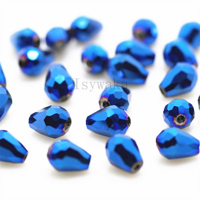 U Pick Spalva 5 * 7 mm 70 vnt briaunoti ašarų karoliukai Austrijos krištoliniai karoliukai vandens lašų karoliukai laisvi tarpiniai karoliukai, skirti papuošalų gamybai "pasidaryk pats"