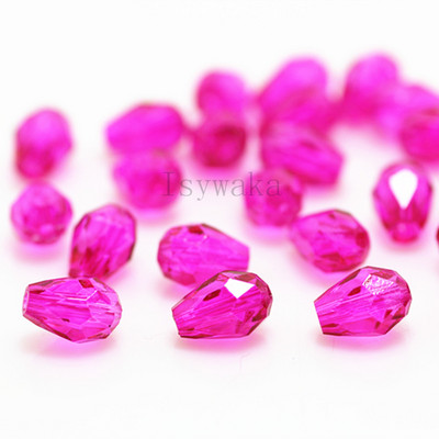 U Pick Spalva 5 * 7 mm 70 vnt briaunoti ašarų karoliukai Austrijos krištoliniai karoliukai vandens lašų karoliukai laisvi tarpiniai karoliukai, skirti papuošalų gamybai "pasidaryk pats"