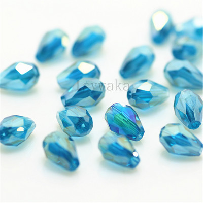 U Pick Spalva 5 * 7 mm 70 vnt briaunoti ašarų karoliukai Austrijos krištoliniai karoliukai vandens lašų karoliukai laisvi tarpiniai karoliukai, skirti papuošalų gamybai "pasidaryk pats"