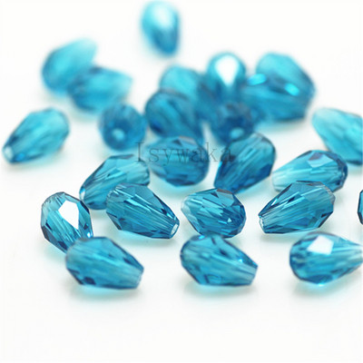 U Pick Spalva 5 * 7 mm 70 vnt briaunoti ašarų karoliukai Austrijos krištoliniai karoliukai vandens lašų karoliukai laisvi tarpiniai karoliukai, skirti papuošalų gamybai "pasidaryk pats"