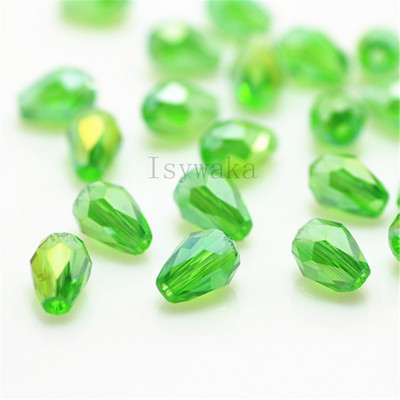 U Pick Spalva 5 * 7 mm 70 vnt briaunoti ašarų karoliukai Austrijos krištoliniai karoliukai vandens lašų karoliukai laisvi tarpiniai karoliukai, skirti papuošalų gamybai "pasidaryk pats"