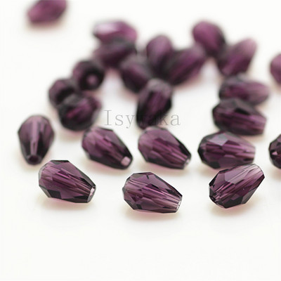 U Pick Spalva 5 * 7 mm 70 vnt briaunoti ašarų karoliukai Austrijos krištoliniai karoliukai vandens lašų karoliukai laisvi tarpiniai karoliukai, skirti papuošalų gamybai "pasidaryk pats"