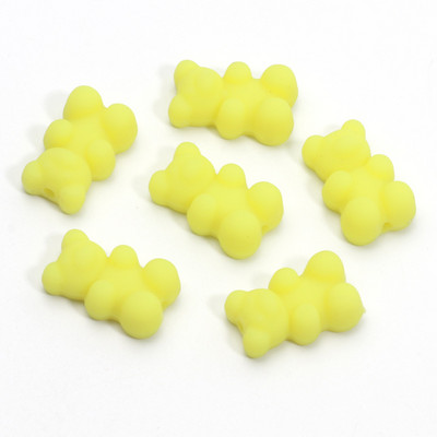 20 τμχ 9 Χρώματα Ματ Μίνι Χάντρες για Αρκούδα Ακρυλικό Γούρι Χαλαρές Χάντρες Αποστάτης για Κατασκευή κοσμημάτων Σκουλαρίκια κολιέ βραχιόλι Diy 11x18mm