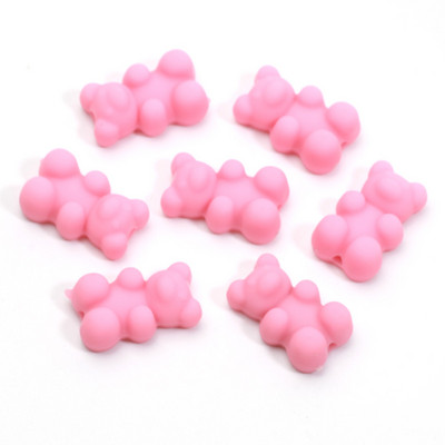 20 τμχ 9 Χρώματα Ματ Μίνι Χάντρες για Αρκούδα Ακρυλικό Γούρι Χαλαρές Χάντρες Αποστάτης για Κατασκευή κοσμημάτων Σκουλαρίκια κολιέ βραχιόλι Diy 11x18mm