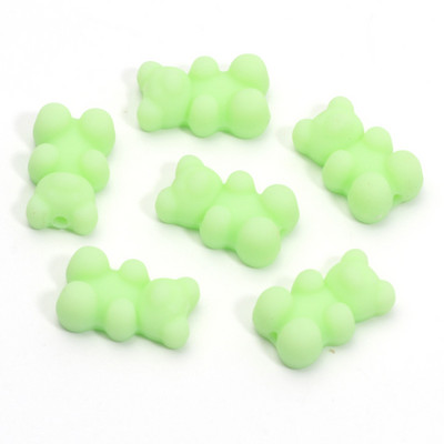 20 τμχ 9 Χρώματα Ματ Μίνι Χάντρες για Αρκούδα Ακρυλικό Γούρι Χαλαρές Χάντρες Αποστάτης για Κατασκευή κοσμημάτων Σκουλαρίκια κολιέ βραχιόλι Diy 11x18mm