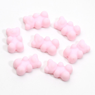 20 τμχ 9 Χρώματα Ματ Μίνι Χάντρες για Αρκούδα Ακρυλικό Γούρι Χαλαρές Χάντρες Αποστάτης για Κατασκευή κοσμημάτων Σκουλαρίκια κολιέ βραχιόλι Diy 11x18mm