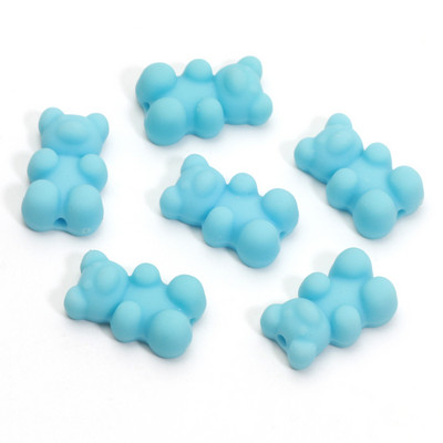 20 τμχ 9 Χρώματα Ματ Μίνι Χάντρες για Αρκούδα Ακρυλικό Γούρι Χαλαρές Χάντρες Αποστάτης για Κατασκευή κοσμημάτων Σκουλαρίκια κολιέ βραχιόλι Diy 11x18mm