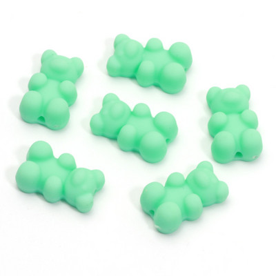 20 τμχ 9 Χρώματα Ματ Μίνι Χάντρες για Αρκούδα Ακρυλικό Γούρι Χαλαρές Χάντρες Αποστάτης για Κατασκευή κοσμημάτων Σκουλαρίκια κολιέ βραχιόλι Diy 11x18mm