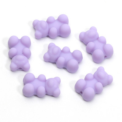 20 τμχ 9 Χρώματα Ματ Μίνι Χάντρες για Αρκούδα Ακρυλικό Γούρι Χαλαρές Χάντρες Αποστάτης για Κατασκευή κοσμημάτων Σκουλαρίκια κολιέ βραχιόλι Diy 11x18mm