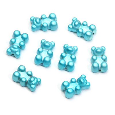 20 τμχ 9 Χρώματα Ματ Μίνι Χάντρες για Αρκούδα Ακρυλικό Γούρι Χαλαρές Χάντρες Αποστάτης για Κατασκευή κοσμημάτων Σκουλαρίκια κολιέ βραχιόλι Diy 11x18mm