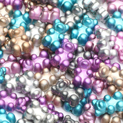 20 τμχ 9 Χρώματα Ματ Μίνι Χάντρες για Αρκούδα Ακρυλικό Γούρι Χαλαρές Χάντρες Αποστάτης για Κατασκευή κοσμημάτων Σκουλαρίκια κολιέ βραχιόλι Diy 11x18mm