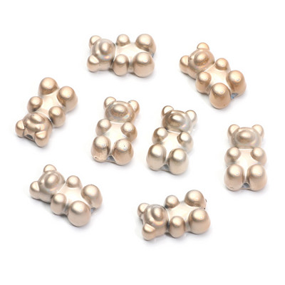 20 τμχ 9 Χρώματα Ματ Μίνι Χάντρες για Αρκούδα Ακρυλικό Γούρι Χαλαρές Χάντρες Αποστάτης για Κατασκευή κοσμημάτων Σκουλαρίκια κολιέ βραχιόλι Diy 11x18mm