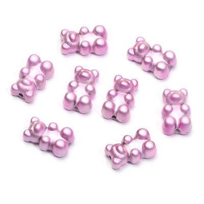 20 τμχ 9 Χρώματα Ματ Μίνι Χάντρες για Αρκούδα Ακρυλικό Γούρι Χαλαρές Χάντρες Αποστάτης για Κατασκευή κοσμημάτων Σκουλαρίκια κολιέ βραχιόλι Diy 11x18mm