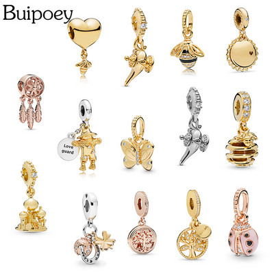 Buipoey 2τμχ Χρυσό φωτιστικό Σκιάχτρο Queen Bee Κρεμαστό Γούρι Fit Brands βραχιόλι για γυναίκες Κολιέ βραχιόλι βραχιόλι βραχιόλι Δώρο
