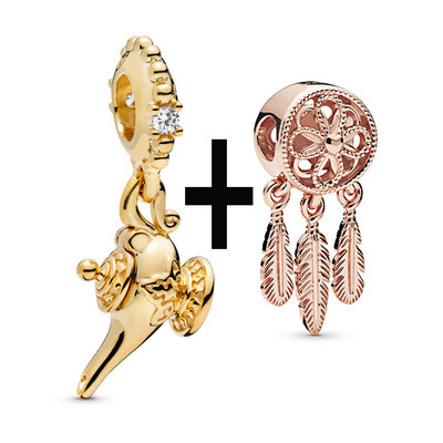 Buipoey 2tk Kuldne Lamp Hernehirmutis Kuninganna Mesilase Ripats Charm Fit Brands Käevõru Naistele Kaelakee Käevõru Käevõru Käevõru Kingitus