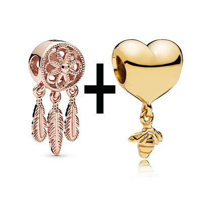 Buipoey 2tk Kuldne Lamp Hernehirmutis Kuninganna Mesilase Ripats Charm Fit Brands Käevõru Naistele Kaelakee Käevõru Käevõru Käevõru Kingitus