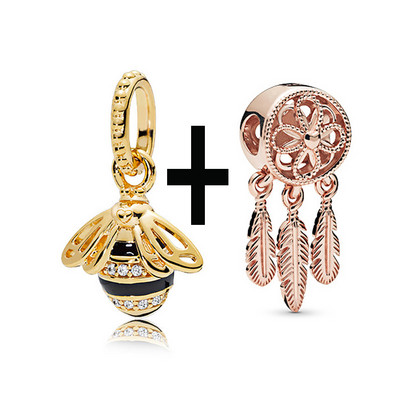 Buipoey 2tk Kuldne Lamp Hernehirmutis Kuninganna Mesilase Ripats Charm Fit Brands Käevõru Naistele Kaelakee Käevõru Käevõru Käevõru Kingitus