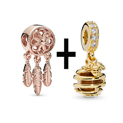 Buipoey 2tk Kuldne Lamp Hernehirmutis Kuninganna Mesilase Ripats Charm Fit Brands Käevõru Naistele Kaelakee Käevõru Käevõru Käevõru Kingitus