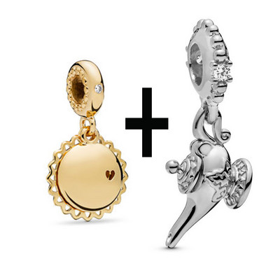 Buipoey 2tk Kuldne Lamp Hernehirmutis Kuninganna Mesilase Ripats Charm Fit Brands Käevõru Naistele Kaelakee Käevõru Käevõru Käevõru Kingitus