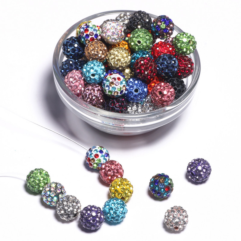 Χονδρική 6mm 8mm 10mm Στρογγυλή μόδα Κρυστάλλινες Χάντρες Καλοκαιρινές Χάντρες Diy Βραχιόλι Bohemia Γυναικεία κοσμήματα Αξεσουάρ κατασκευής