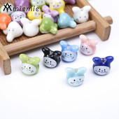 5 kom 12 mm šarene činčile keramičke perle slatka životinja Totoro labave perle glazura nakit za izradu narukvica DIY obrt