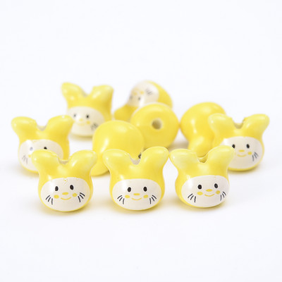 5 kom 12 mm šarene činčile keramičke perle slatka životinja Totoro labave perle glazura nakit za izradu narukvica DIY obrt