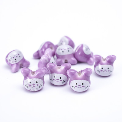5 kom 12 mm šarene činčile keramičke perle slatka životinja Totoro labave perle glazura nakit za izradu narukvica DIY obrt