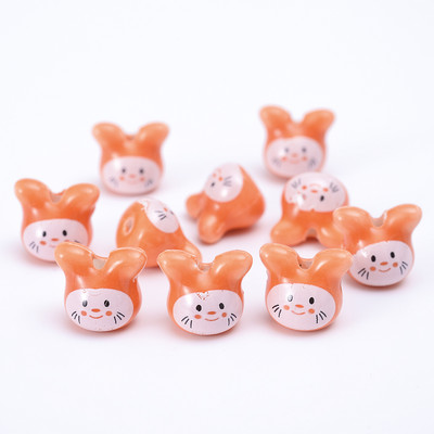 5 kom 12 mm šarene činčile keramičke perle slatka životinja Totoro labave perle glazura nakit za izradu narukvica DIY obrt