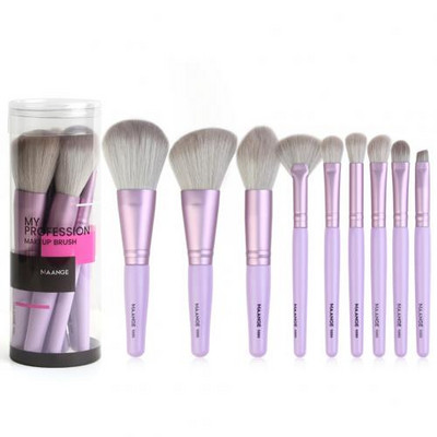 MAANGE 9Pcs Face Foundation Eyeshadow Powder Blush Soft Brushes Kit Tool Makeup