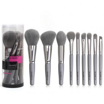 MAANGE 9Pcs Face Foundation Eyeshadow Powder Blush Soft Brushes Kit Tool Makeup