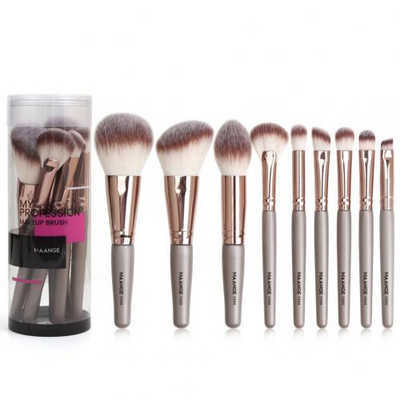 MAANGE 9Pcs Face Foundation Eyeshadow Powder Blush Soft Brushes Kit Tool Makeup