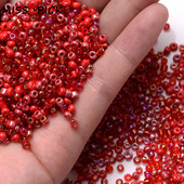 300-1500 τμχ 3 χιλιοστά Τσέχικα γυάλινες χάντρες για σπόρους Mix Red Round Spacer Beads For Jewelry Making Diy χειροποίητα αξεσουάρ κολιέ βραχιόλι