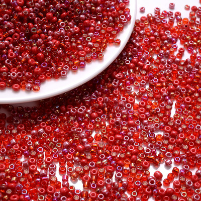 300-1500 τμχ 3 χιλιοστά Τσέχικα γυάλινες χάντρες για σπόρους Mix Red Round Spacer Beads For Jewelry Making Diy χειροποίητα αξεσουάρ κολιέ βραχιόλι