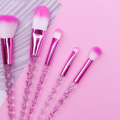 5 vnt/komplektas Diamond Crystal Makeup Brushes Foundation Powder Eyeshadow Lūpų Antakių šepetėlis Kosmetika Blending Beauty Make Up Tools