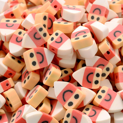 iYOE 30/50/100 tk Roheline tulnuka kujuga savihelmed Star Cross polümeerist savihelmed ehete valmistamiseks Käevõru kaelakee DIY ornament