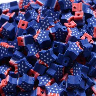 iYOE 30/50/100 tk Roheline tulnuka kujuga savihelmed Star Cross polümeerist savihelmed ehete valmistamiseks Käevõru kaelakee DIY ornament