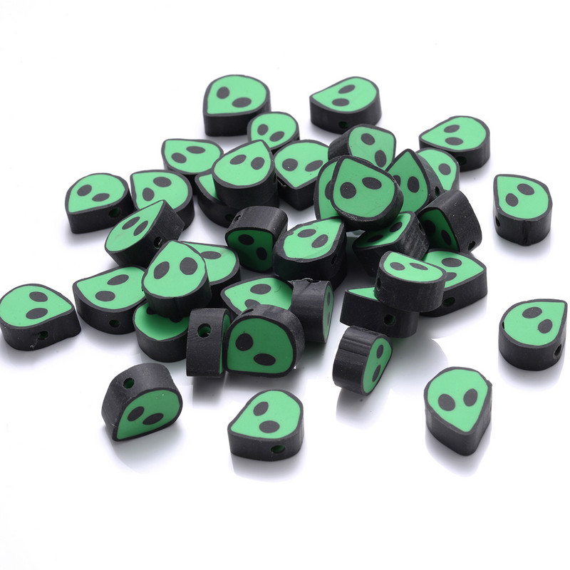 iYOE 30/50/100 tk Roheline tulnuka kujuga savihelmed Star Cross polümeerist savihelmed ehete valmistamiseks Käevõru kaelakee DIY ornament