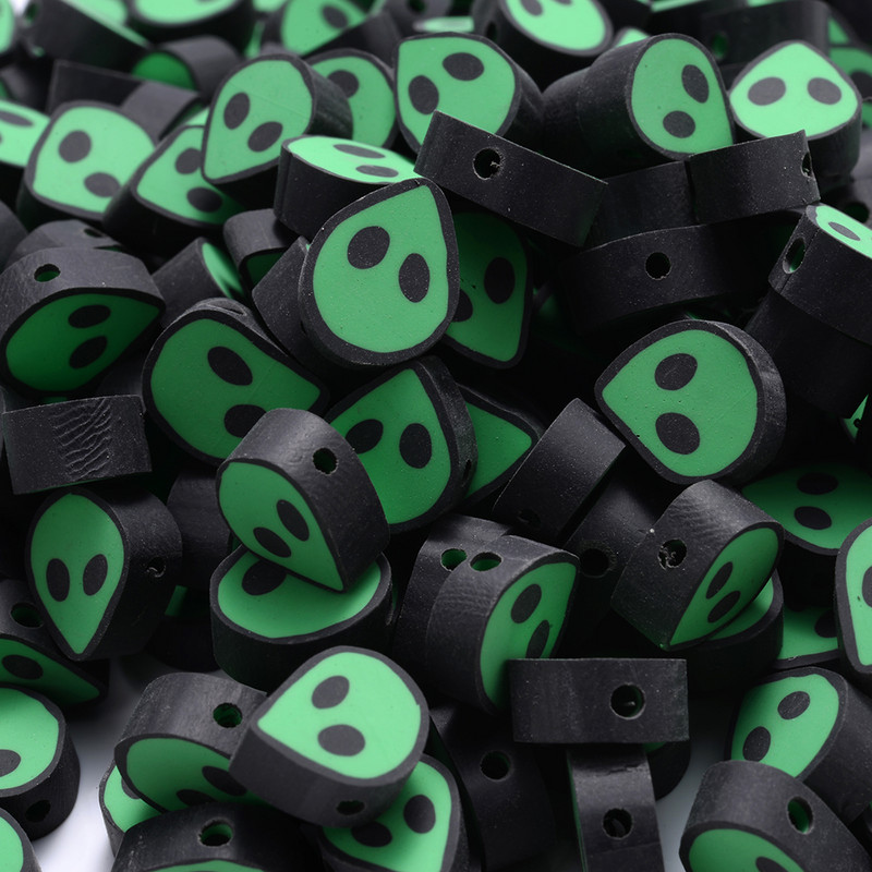 iYOE 30/50/100 tk Roheline tulnuka kujuga savihelmed Star Cross polümeerist savihelmed ehete valmistamiseks Käevõru kaelakee DIY ornament