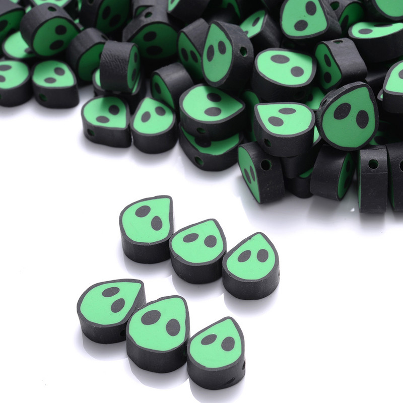 iYOE 30/50/100 tk Roheline tulnuka kujuga savihelmed Star Cross polümeerist savihelmed ehete valmistamiseks Käevõru kaelakee DIY ornament