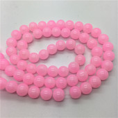 4 6 8 10mm Ροζ Γυαλί Στρογγυλές Χαλαρές Χάντρες DIY Βραχιόλι Σκουλαρίκια Γούρια Κολιέ Χάντρες για Κατασκευή κοσμημάτων #YL0039