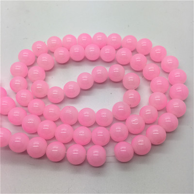 4 6 8 10mm Ροζ Γυαλί Στρογγυλές Χαλαρές Χάντρες DIY Βραχιόλι Σκουλαρίκια Γούρια Κολιέ Χάντρες για Κατασκευή κοσμημάτων #YL0039
