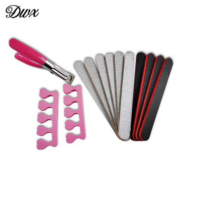 Küünegeel-laki eemaldaja klambrid, komplekt küünekunsti tööriistad küüneviilid 100/180 terasest lükkamiskleebis Puhtad servad küünelõikurile