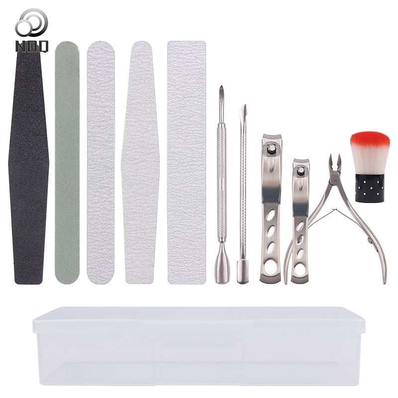 Maniküüri komplekt Professionaalne hoiukarp koos küüneviiliga Dead Skin Remover Küünekääris Küünekäärid Puhastushari